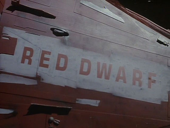 Red Dwarf (Eurostile Bold, squished to about 70% horizontally)